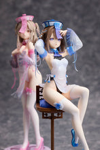 画像をギャラリービューアに読み込む, Anmiオリジナル ピンクのキョンシーちゃん&amp;青のキョンシーちゃん 1/7スケールフィギュアセット
